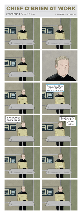 Illustration for article titled Hilarious comics prove O'Brien had the crappiest job on the Enterprise